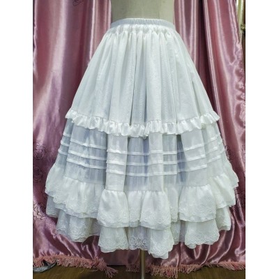 Wang Yan And Summer Cotton Lace Tiered Underskirt(Full Payment Without Shipping)